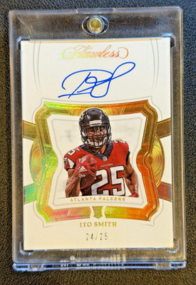 2018 Panini Flawless Ito Smith RC Gold Auto /25 #RCS-IS