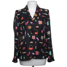 Barbara Kessels, Blazer, Größe: 38, Schwarz/Mehrfarbig #e4s