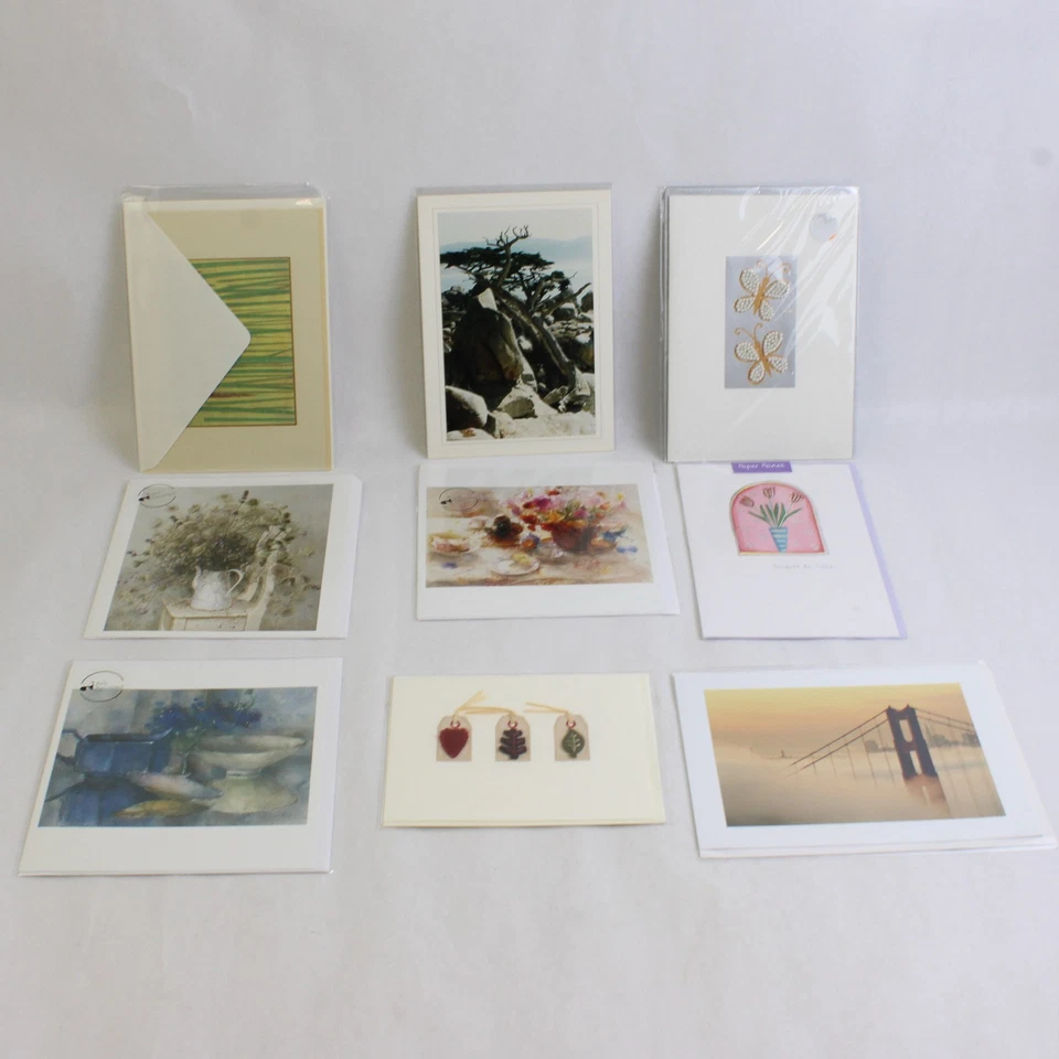 Лот из 59 пустых карточек с конвертами цветочный пейзаж и различные варианты Дизайны - Изображение 4 из 4