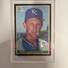 Donruss Bret Saberhagen Royals #222 - 1985 Rookie MLB Baseball Trading Card. rookie card picture
