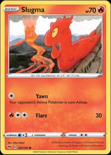 Slugma - 027/185 - Common (Near Mint) Vivid Voltage - Fire Pokémon
