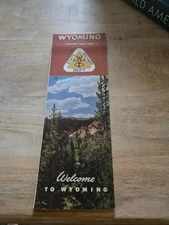 Vintage 1949 Wyoming,  GAS STATION MAP, 1949. Excellent Condition 