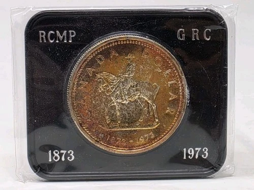 1973 ROYAL CANADIAN MOUNTED POLICE CENTENNIAL SILVER DOLLAR