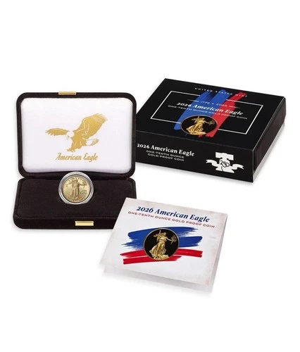1776-2026 US Mint W 1/10th Oz American Eagle Gold Proof Coin -on Hand