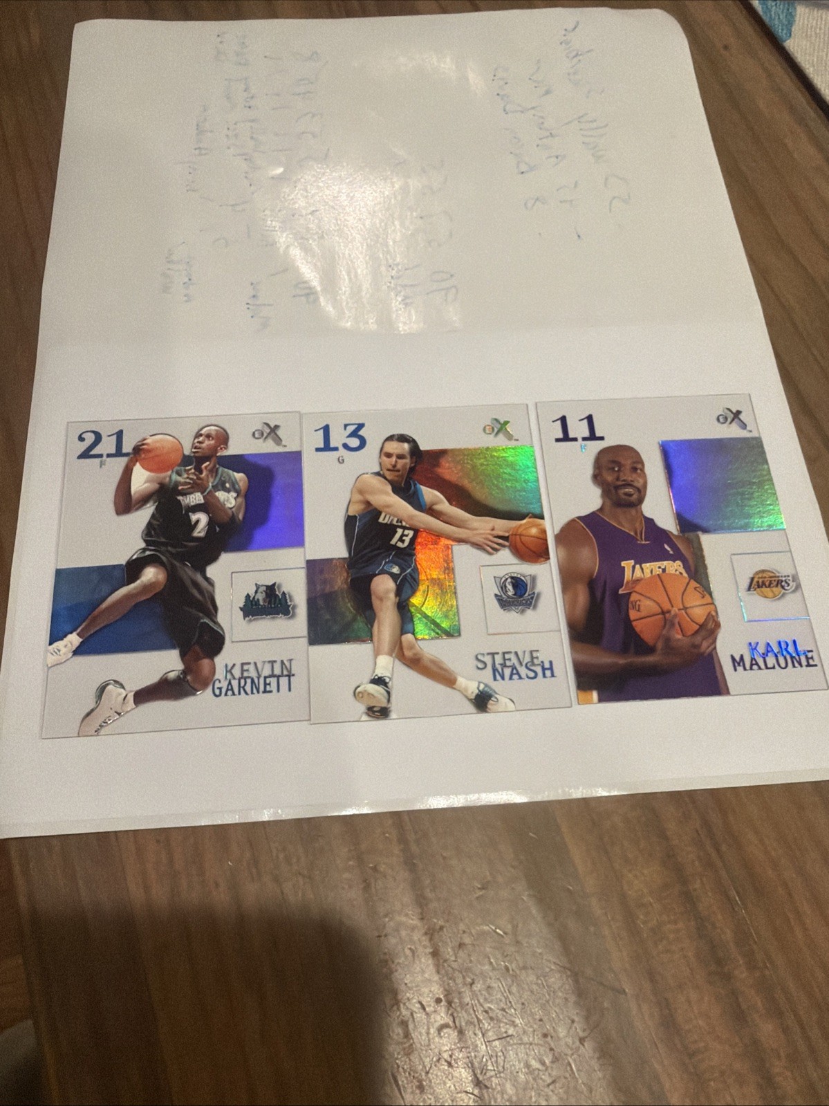 2003-04 E-X Kevin Garnett #18 Steve Nash #45 Karl Malone #35 Lot Of 3