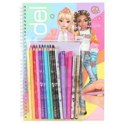 Depesche TOPModel 12943 Colouring Book Set with 76 Pages for Designing Model Mot