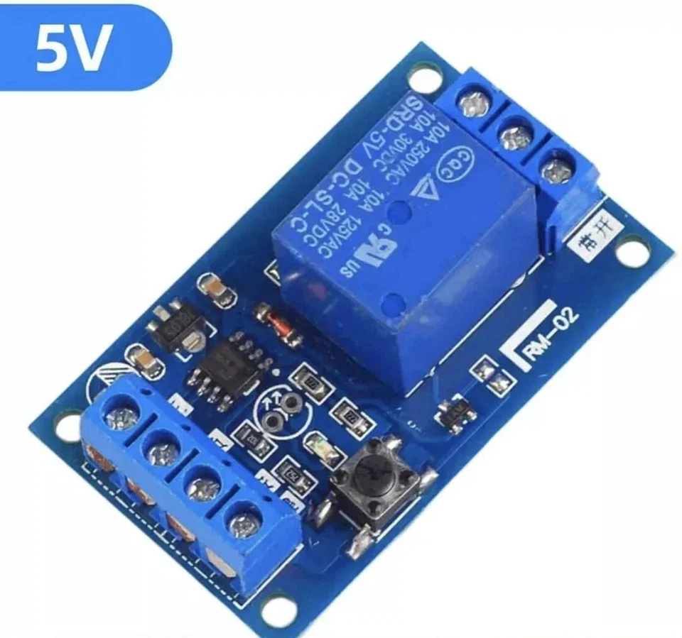 5V 12V 24V Single Self Locking Latching Bistable Interlock Relay Module Switch - Image 3 of 4