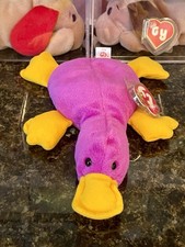 Rare ODDITY FUCHSIA PATTI Platypus 4th/4th Gen the 1st /Original Ty Beanie Baby