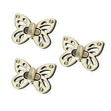 3Sets Butterfly Purses Twist Lock Clutches Closures for DIY Bag Making