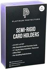 Platinum Protectors Semi-Rigid Card Holders for Graded Submissions Clear 