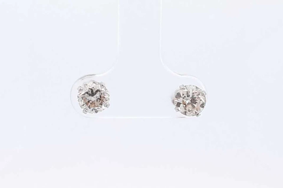 1.3 Cttw Diamond Stud Screwback Earrings 14k White Gold 0.9g Aa0125crxsa