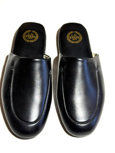 L.B. Evans Duke Opera‎ Shoes Mens 10.5M Black Leather Slippers Loafers Comfort L.B. Evans Black Slippers for Men with Upper Leather for  main image 2