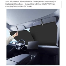 Auto Retractable Windshield Sun Shade UV Protection Sunscreen For Car SUV MPV