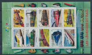 LS99396 France railroads locomotives trains good sheet MNH
