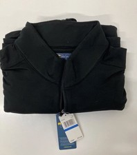 Jack Nicklaus Men Black Long Rib Sleeve 1/4 Zip Cotton Pullover Sweatshirts XL