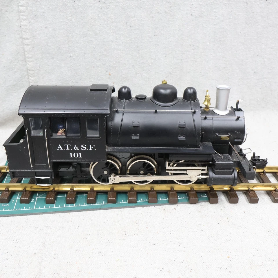 AT&SF 101 Dockside Switcher 0-6-0T G Scale Locomotive USA Trains WORKING Sound - Image 2 of 4