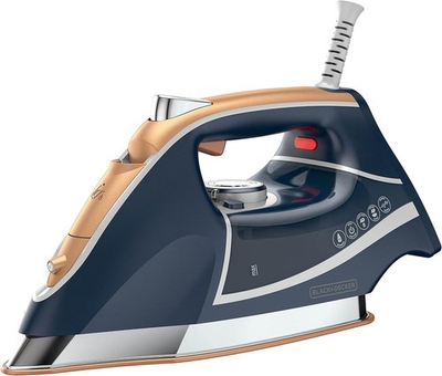 #ad #ad Black Decker Elite Pro Steam Iron 1700W Dynamic Steam Auto Shutoff Xl Blue Gold $56.69
