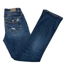 BKE Payton Bootcut Jeans Womens 28x33.5 Dark Wash Mid Rise Flap Pocket ABK4933