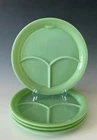 Set/4 Fire King Jadeite Divided Plates w/ Tab Vintage Oven Ware Restaurant Grill