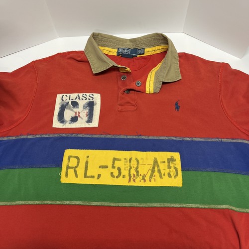 POLO RALPH LAUREN Y2K MENS RUGBY SHIRT CUSTOM FIT RAFTING VARSITY PREPPY XXL - Picture 9 of 15