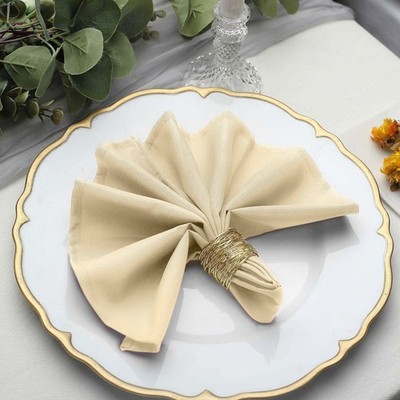 100 pcs 17'' Premium Polyester Napkins Wedding Table Top Supply Decorations