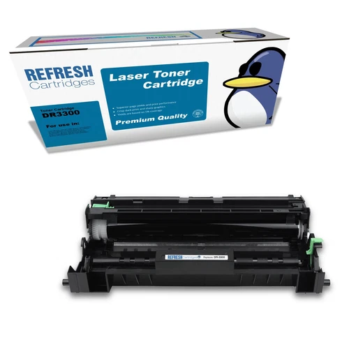 Refresh Cartridges Black Drum Unit DR3300 Compatible With Brother Printers
