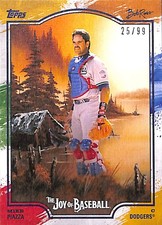 2025 Topps X Bob Ross The Joy of Baseball Paint Splatter #52 Mike Piazza 25/99