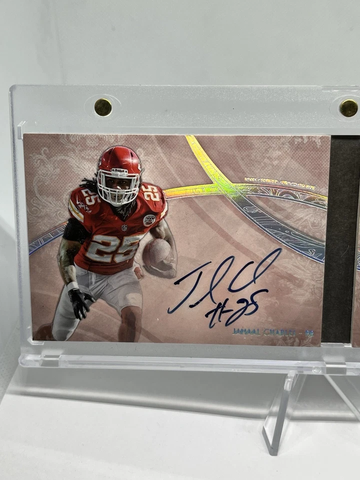 2013 Topps Five Star Jamaal Charles Booklet Patch Auto 5/5 Chiefs Card - Image 2 of 4