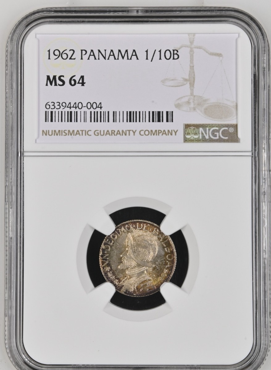 1962年 パナマ 1/2バルボア 銀貨 1962 Panama Silver 1/10