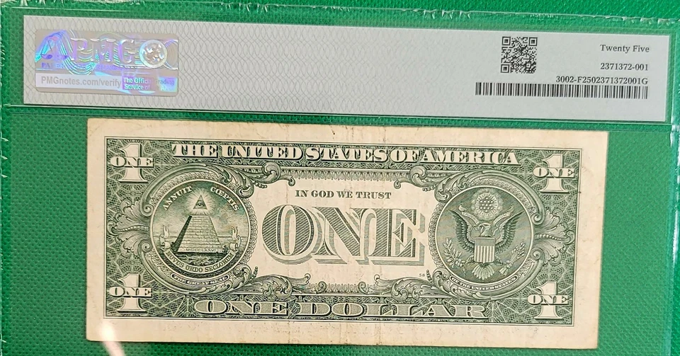 $1 UNIQUE 2013 F "MILLIONAIRE" SERIAL  PERFECT FOR COLLECTORS  25 PMG F20000000I - Image 2 of 2