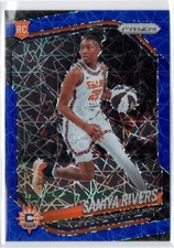 2025 Prizm WNBA Saniya Rivers #131 Blue Velocity Prizm Rookie Card 