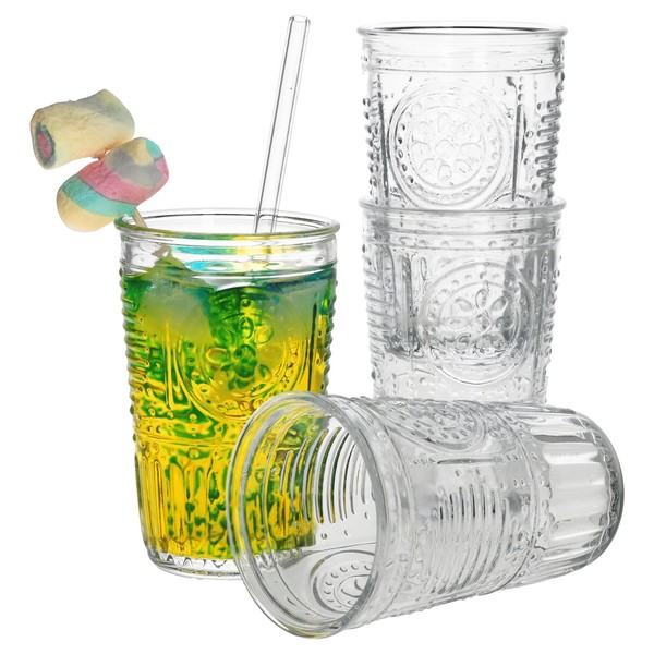 4Er Set Romantic Longdrink-Glas Klar 340Ml Cocktail-Glass Trink-GläSer Saft-image