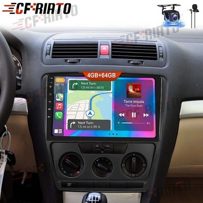 Android 15 Autoradio Für Skoda Octavia II 1Z3 1Z5 4+64G CarPlay GPS Nav WiFi KAM