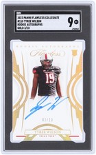 Tyree Wilson Texas Tech Signed 2023 Panini Flawless #110 #3/10 SGC 9 Rookie Card