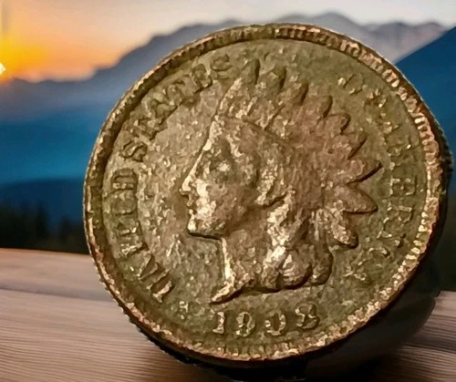 1908 Indian Head Cent Actual Coin Shown - A16