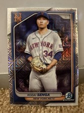 Kodai Senga Mega Box Mojo Refractor 2024 Bowman Chrome Card #1 New York Mets