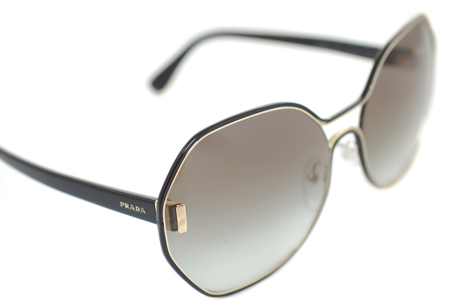 prada round sunglasses black