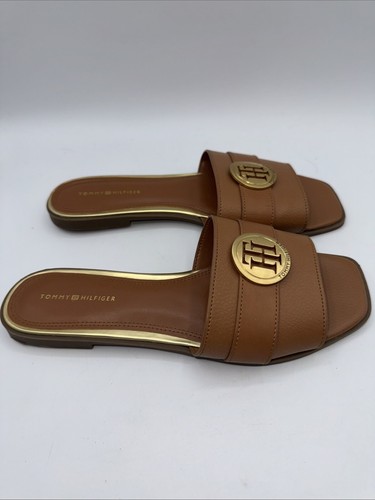 Tommy Hilfiger Paliana Medallion Sandals Women’s Size 8M Brown - Picture 2 of 5