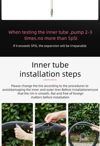 Ultralight Bike Inner Tube MTB Bicycle TPU Material Tire 65mm Valve Super Light - Picture 18 of 22