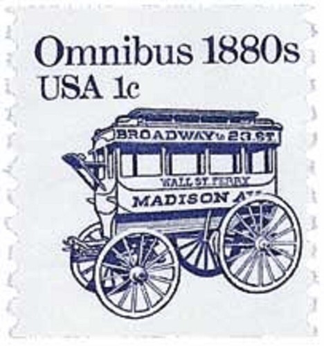 1983 Transportation Omnibus 1880 coil 1 cent US Postage Stamp Scott #1897 MINT
