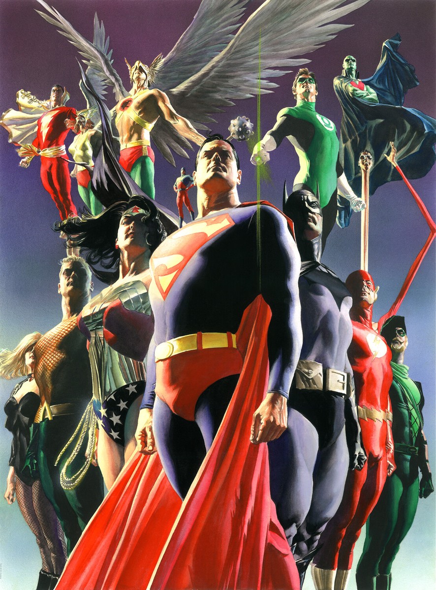 JLA Secret Origins Alex Ross SIGNED Limited Edition Giclee Canvas