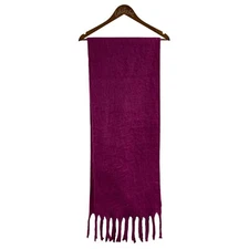 Vero Moda Plush Scarf Pink Purple Warm Cozy Fringe Oversized Staple Lush
