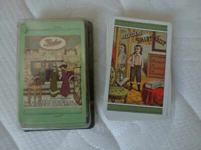 Sammler Vintage 2 Packungen Spielkarten Whitman USA Peerless Motor Belvidere