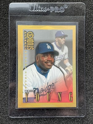 ERIC YOUNG # d /300 - 1998 Donruss Studio - Studio Proofs Gold SP #177 Dodgers
