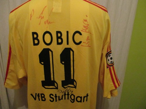 VfB Stuttgart Adidas Ausweich Trikot 1997/98 + Nr.11 Bobic + Handsigniert Gr.XXL - Picture 2 of 12