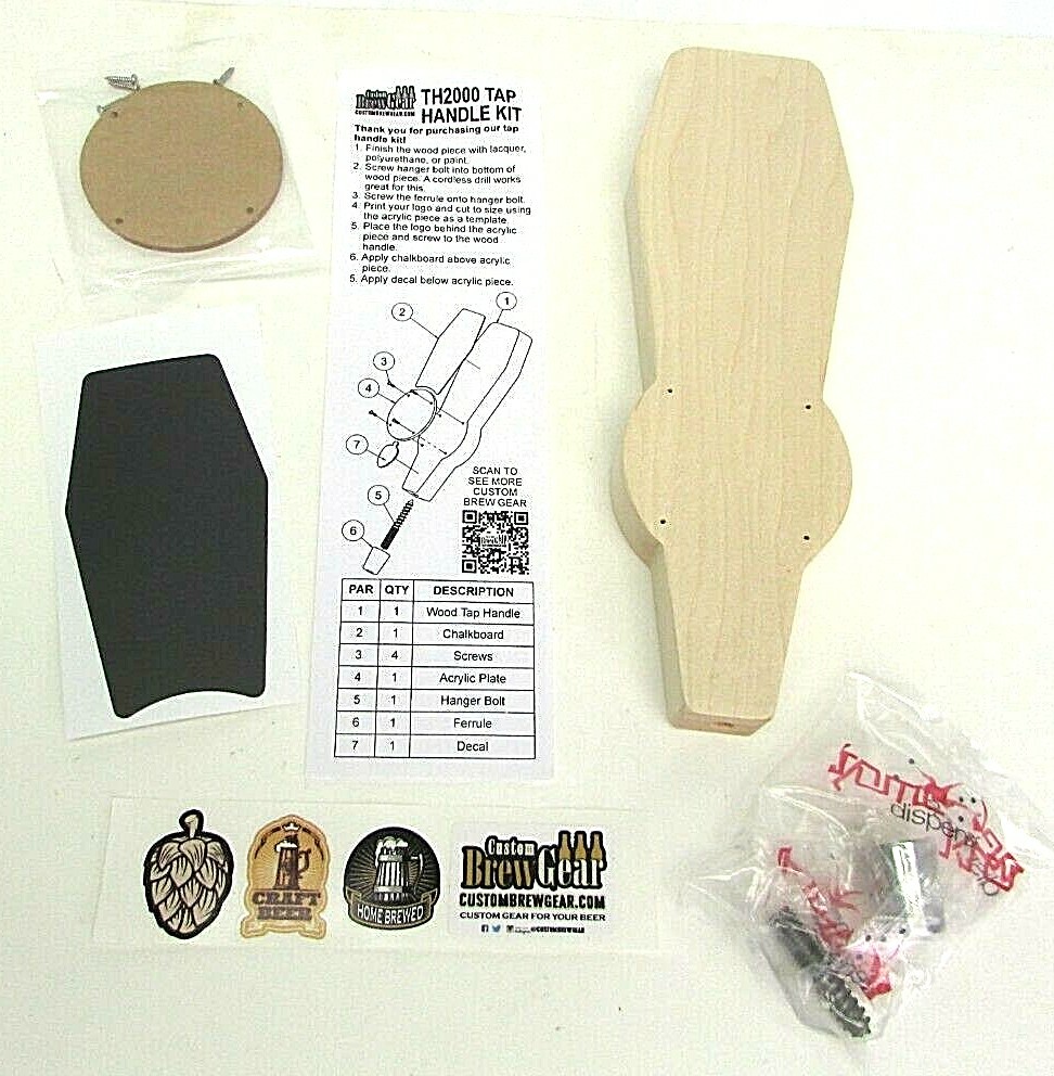 Beer Tap Keg Handle With Chalkboard and Changeable Logo NEW Coffee Bar