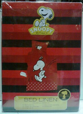 SNOOPY BETTBEZUG BETTDECKE PEANUTS EINEINHALB PLATZ BED LINEN 