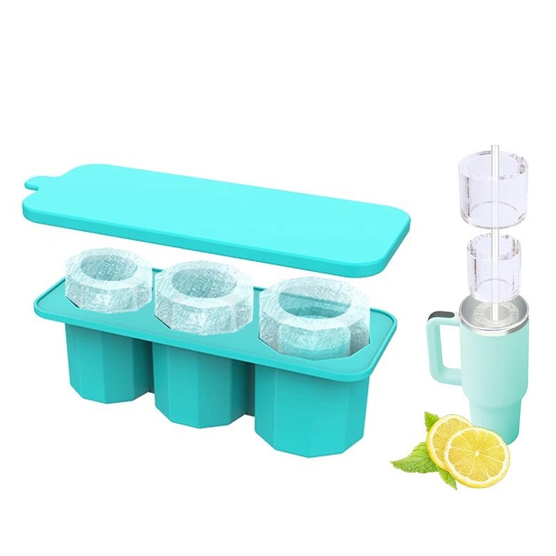 Stanley Cup Accessories Silicone Ice Cube Tray with Lid for 20-40 oz Tumblers