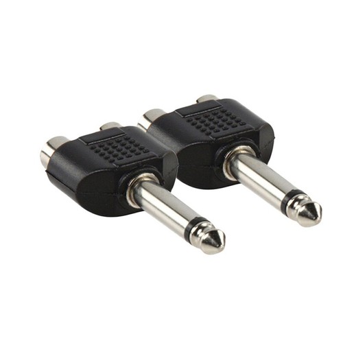 Praktischer 1/4 auf 2 Phono Buchse Adapter Konverter 2er Pack - Bild 5 von 6