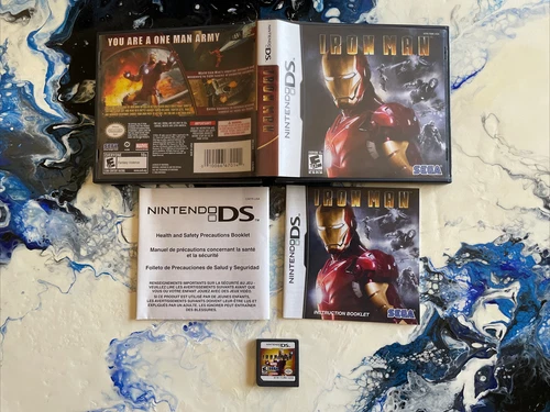 NINTENDO DS IRON MAN COMPLETE WITH MANUAL! TESTED/WORKS! EX+